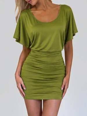 Ruched Mini Bodycon Dress