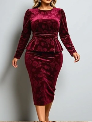 Plus Size Printed Ruched Skirt Set