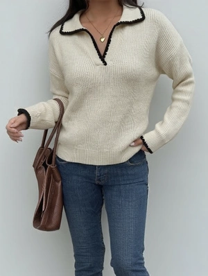 Pullover Long Sleeve Acrylic Fibers Pullover Sweater
