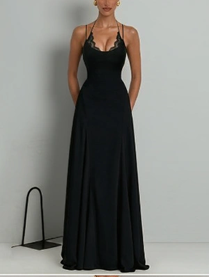 Patchwork Backless Sleeveless Dress