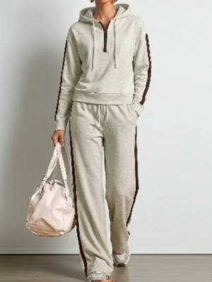 Half Zip Hoodie Pants Set
