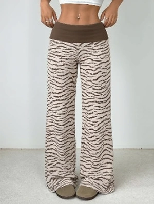 Animal Print Low Rise Pants